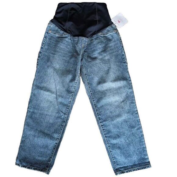 MATERNITY Jeans INGRID & ISABEL Crossover Panel Vintage Straight Capri's size 4 - Picture 1 of 7